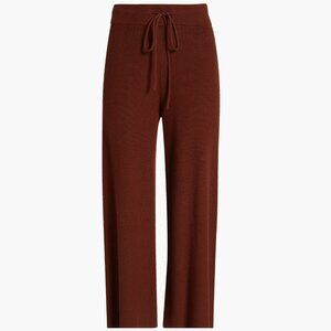 Rails Brook Crop Wide Leg Cotton & Cashmere Pants in Russet Brown XS NWT